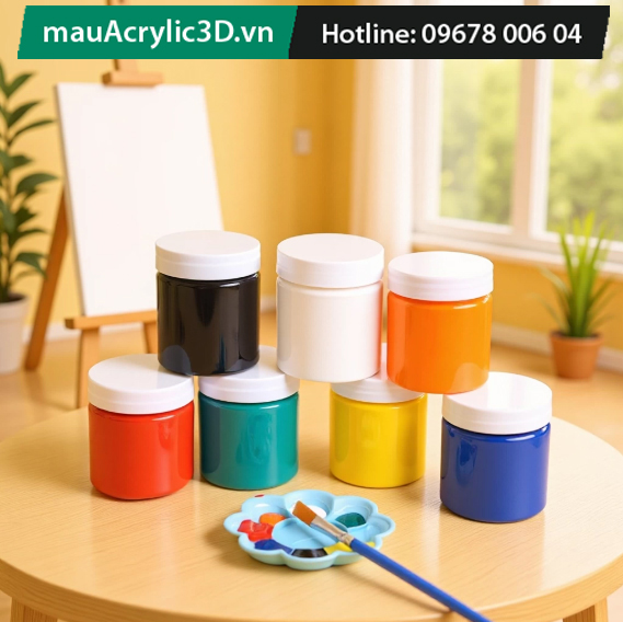 150ml Màu Acrylic 3D hàng Nhà Máy chống nước, siêu bền