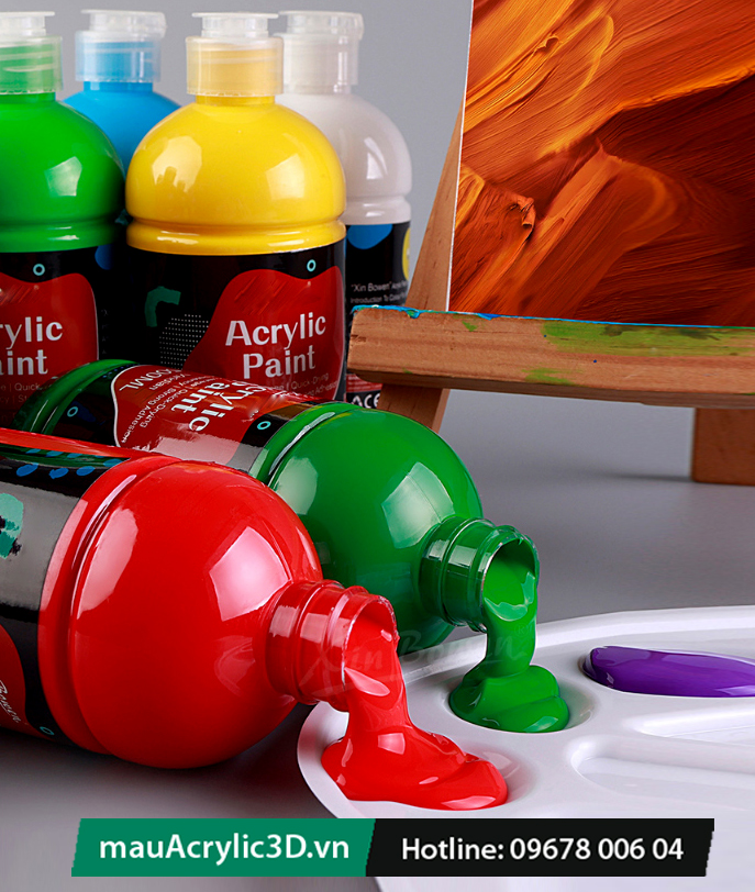 3D Acrylic Paint sơn màu nội thất Chai 300ml