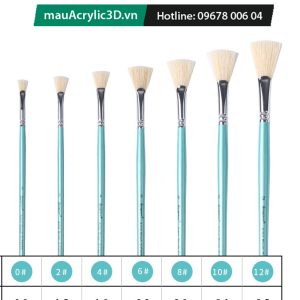 7 cây chổi cọ sơn màu Acrylic vẽ 3D đa phong cách