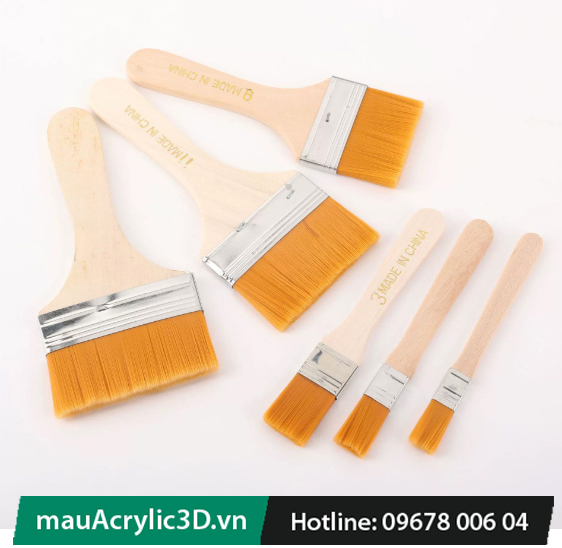 Bộ chổi cọ tô màu Acrylic 3D cỡ tiểu - đại