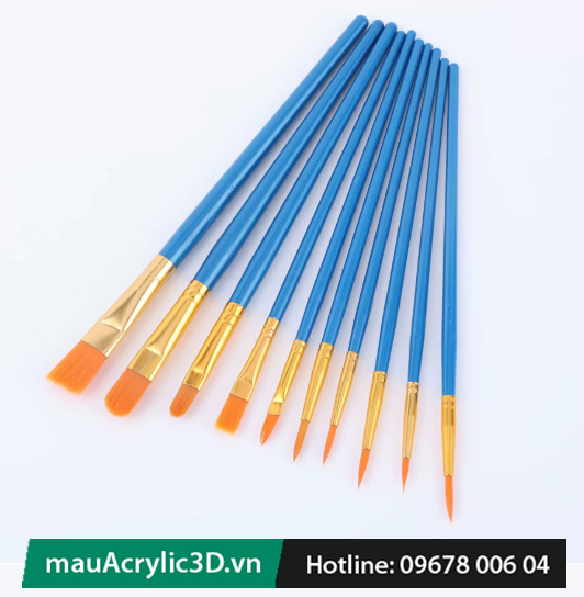 Bộ cọ sơn màu Acrylic 10 đầu HCM HN