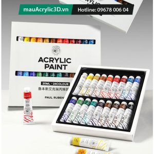 Hộp Acrylic 3D 18 Màu tuýp nhỏ 12ml